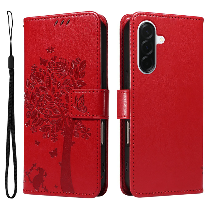 Housse Samsung Galaxy A37 Chat Arbre Portefeuille Support