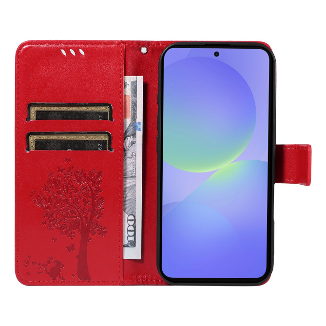 Housse Samsung Galaxy A37 Chat Arbre Portefeuille Support