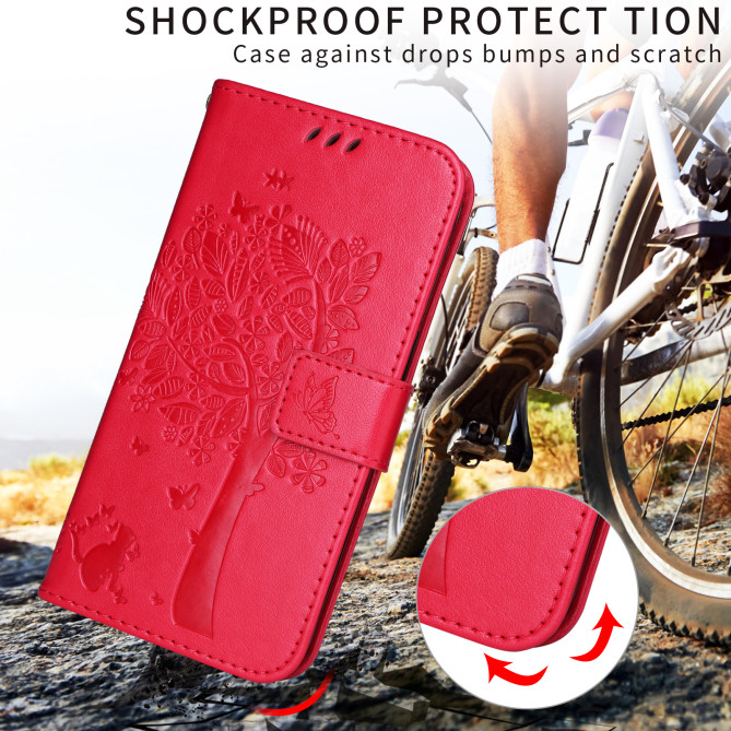 Housse Samsung Galaxy A37 Chat Arbre Portefeuille Support