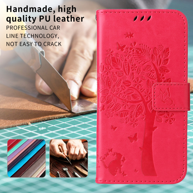 Housse Samsung Galaxy A37 Chat Arbre Portefeuille Support