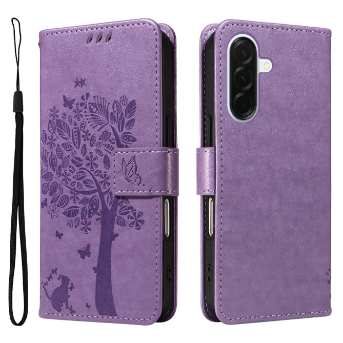 Housse Samsung Galaxy A37 Chat Arbre Portefeuille Support