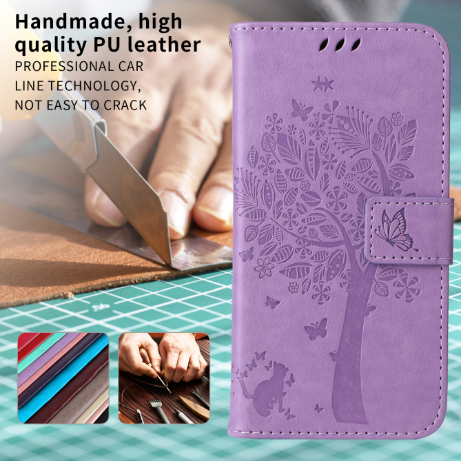 Housse Samsung Galaxy A37 Chat Arbre Portefeuille Support