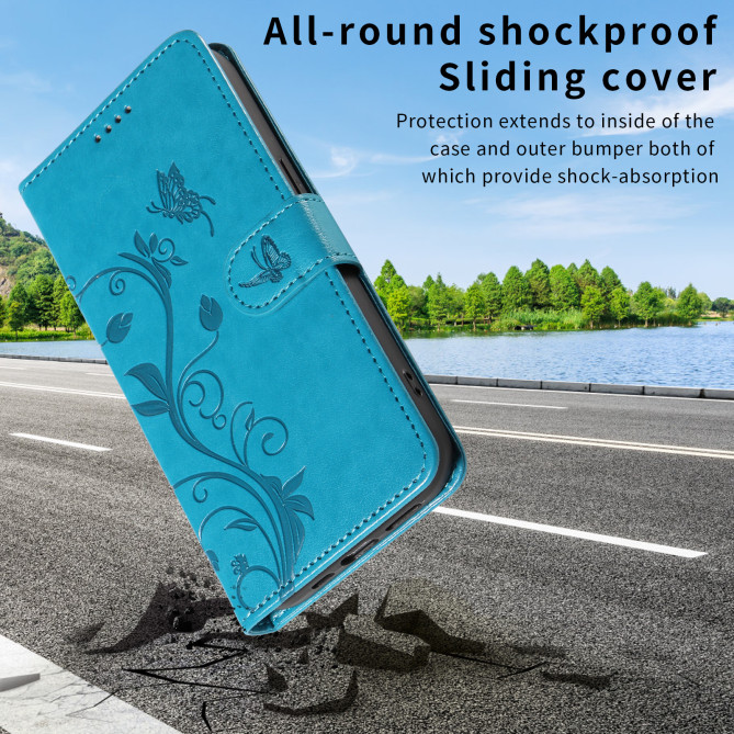 Housse Samsung Galaxy A37 Fleurs Portefeuille Support Dragonne