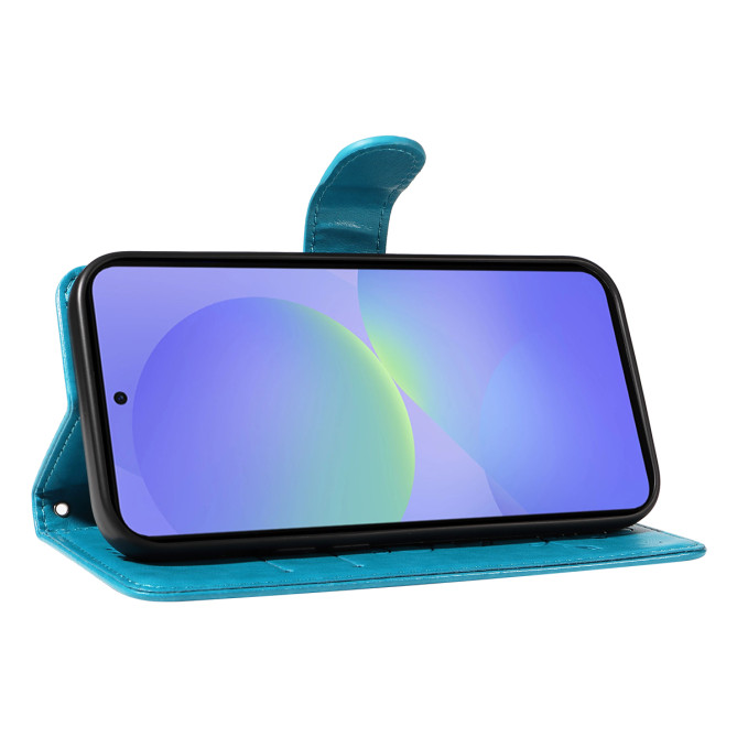 Housse Samsung Galaxy A37 Fleurs Portefeuille Support Dragonne