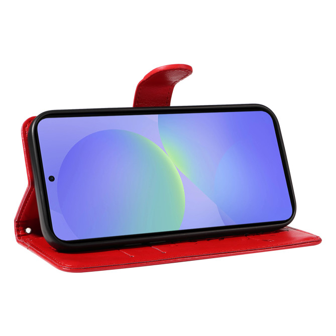 Housse Samsung Galaxy A37 Fleurs Portefeuille Support Dragonne