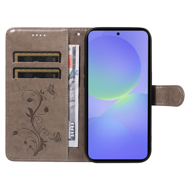 Housse Samsung Galaxy A37 Fleurs Portefeuille Support Dragonne