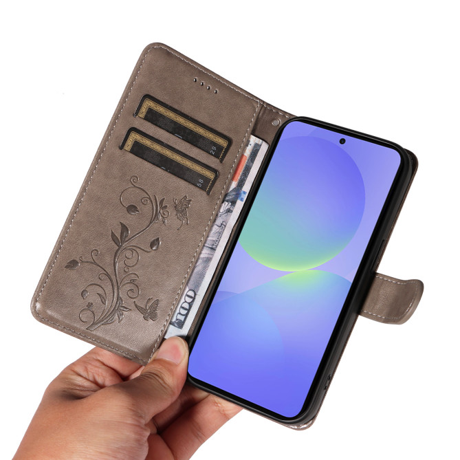 Housse Samsung Galaxy A37 Fleurs Portefeuille Support Dragonne