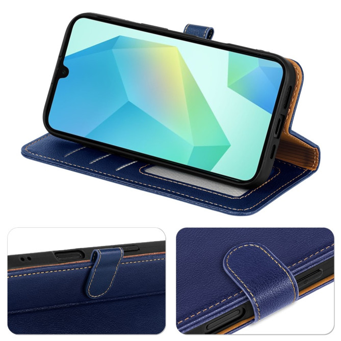 Housse Samsung Galaxy A37 Portefeuille RFID Litchi