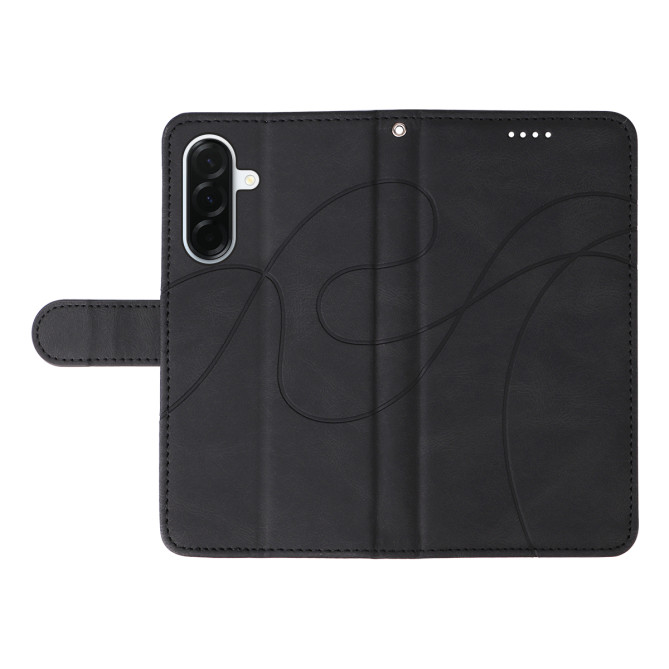 Housse Samsung Galaxy A37 Portefeuille Support Lignes Courbes