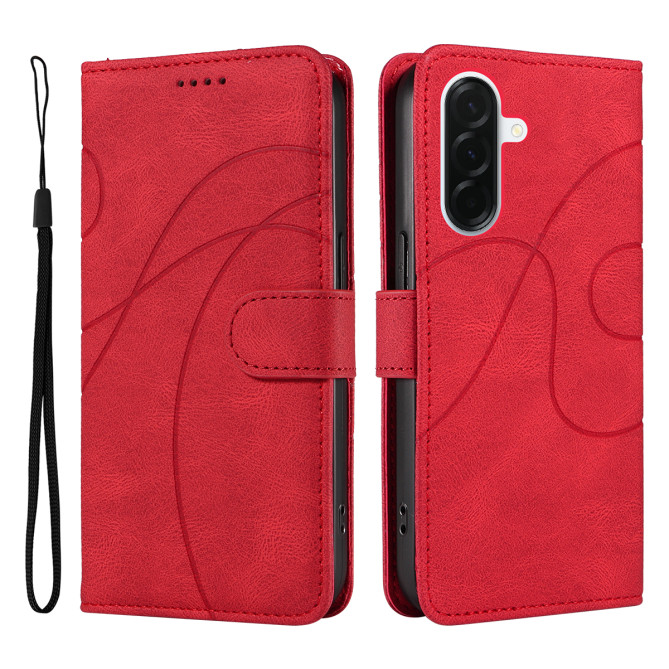 Housse Samsung Galaxy A37 Portefeuille Support Lignes Courbes