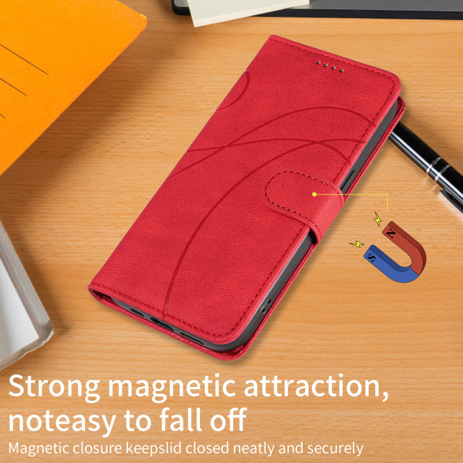 Housse Samsung Galaxy A37 Portefeuille Support Lignes Courbes