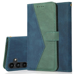 Housse Samsung Galaxy A37 Blue  /  Green Portefeuille Support Dragonne