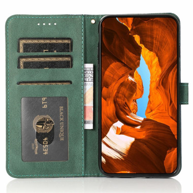 Housse Samsung Galaxy A37 Blue  /  Green Portefeuille Support Dragonne