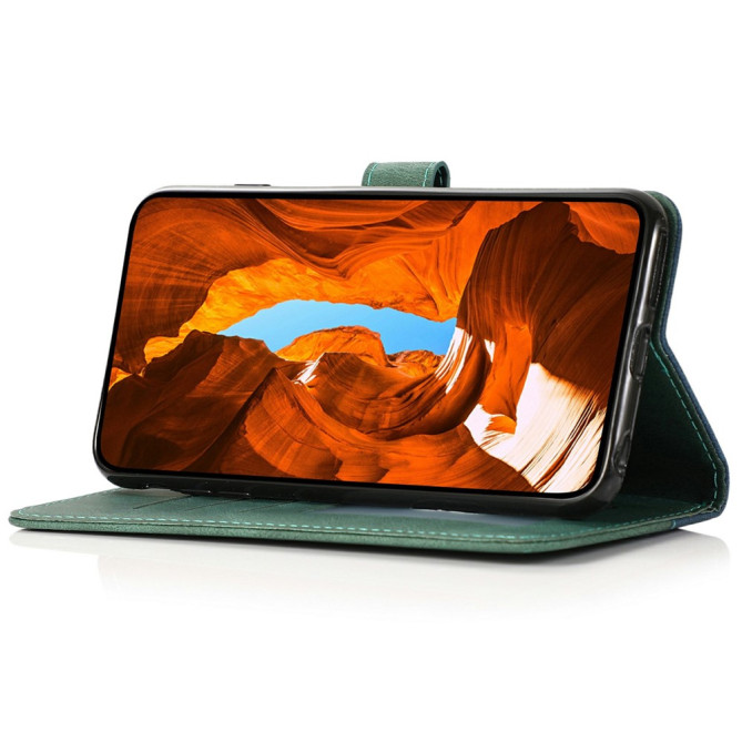 Housse Samsung Galaxy A37 Blue  /  Green Portefeuille Support Dragonne