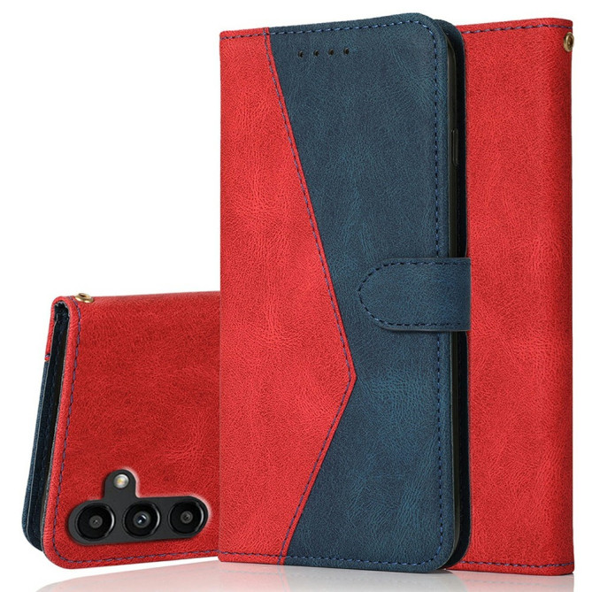 Housse Samsung Galaxy A37 Red  /  Blue Portefeuille Support Dragonne