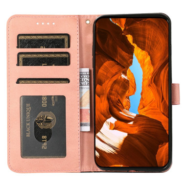 Housse Samsung Galaxy A37 Black  /  Rose Gold Portefeuille Support Dragonne