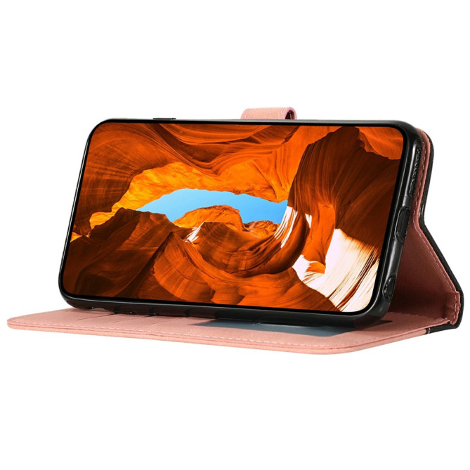 Housse Samsung Galaxy A37 Black  /  Rose Gold Portefeuille Support Dragonne