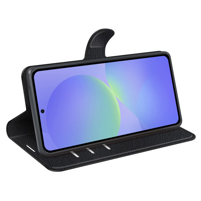 Housse Samsung Galaxy A37 Portefeuille Support Litchi