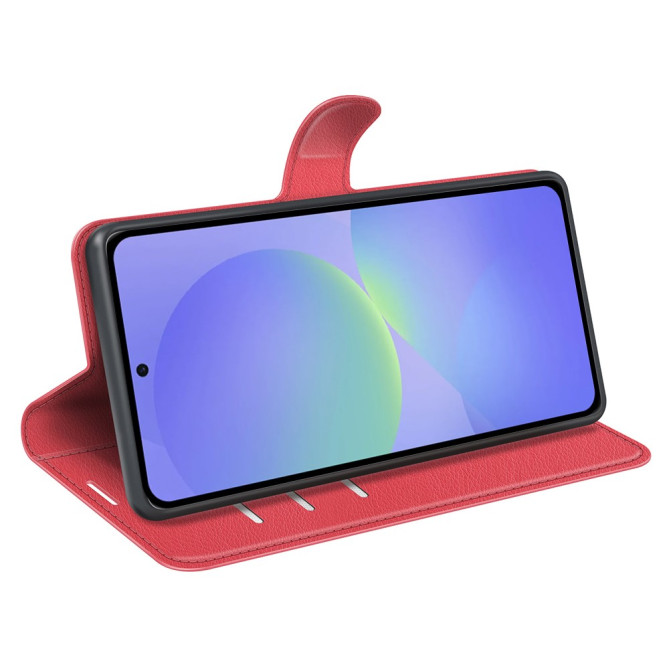 Housse Samsung Galaxy A37 Portefeuille Support Litchi