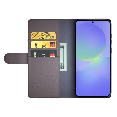 Housse Samsung Galaxy A37 Portefeuille Support Cuir Véritable