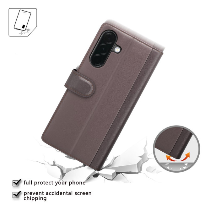 Housse Samsung Galaxy A37 Portefeuille Support Cuir Véritable