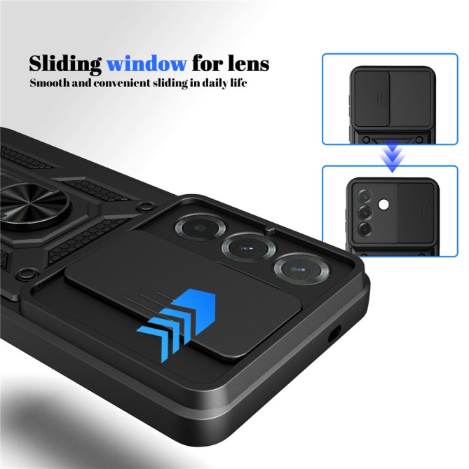 Coque Samsung Galaxy A37 TPU + PC Cache Caméra avec Support