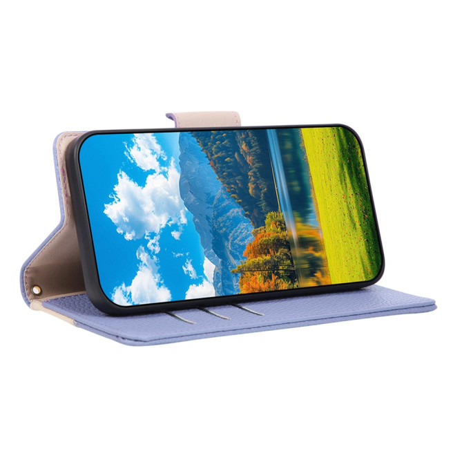 Housse Samsung Galaxy A37 Portefeuille Fermeture Éclair Bicolore