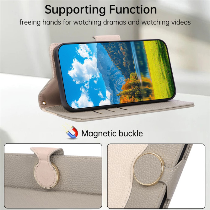 Housse Samsung Galaxy A37 Portefeuille Fermeture Éclair Bicolore