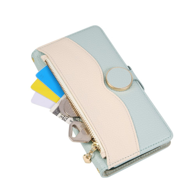 Housse Samsung Galaxy A37 Portefeuille Fermeture Éclair Bicolore