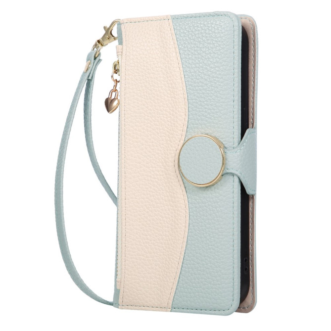 Housse Samsung Galaxy A37 Portefeuille Fermeture Éclair Bicolore