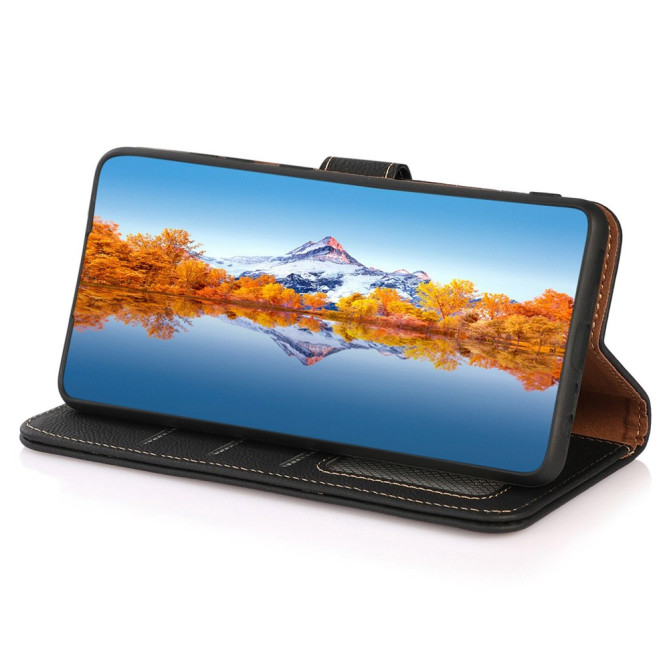 Housse Samsung Galaxy A37 KHAZNEH Portefeuille RFID Cuir Véritable