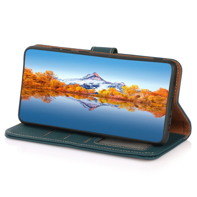 Housse Samsung Galaxy A37 KHAZNEH Portefeuille RFID Cuir Véritable