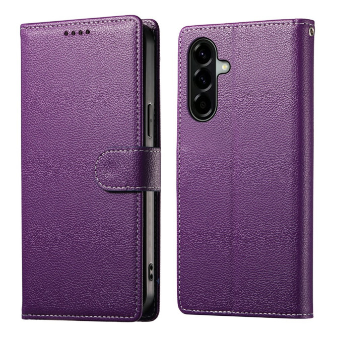 Housse Samsung Galaxy A37 Portefeuille Litchi ALBA