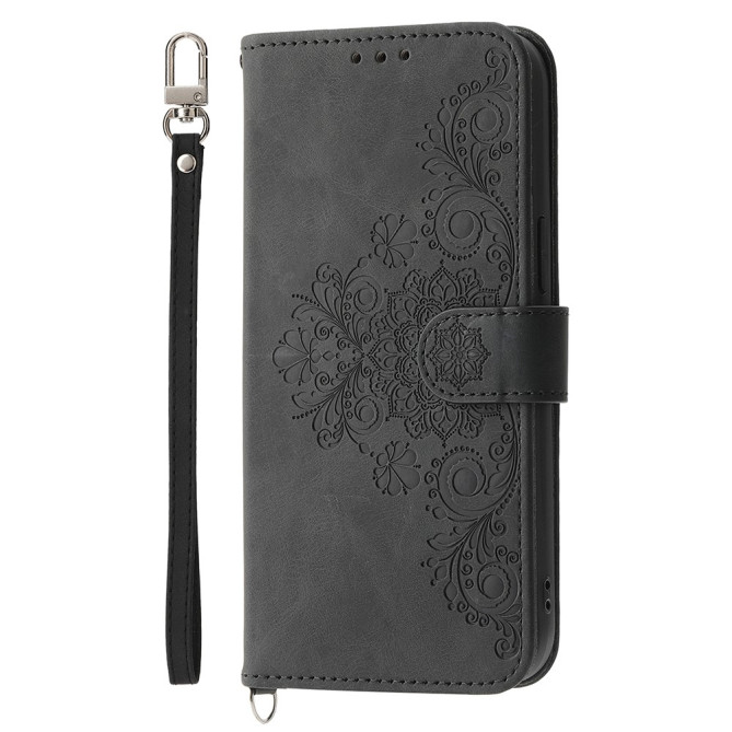 Housse Samsung Galaxy A37 Fleurs Portefeuille Dragonne ALBA