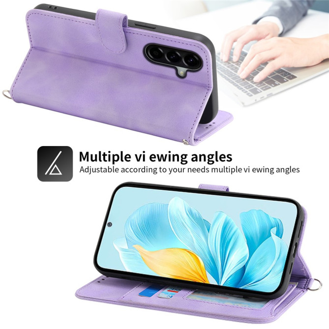 Housse Samsung Galaxy A37 Fleurs Portefeuille Dragonne ALBA