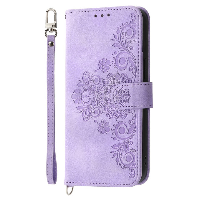 Housse Samsung Galaxy A37 Fleurs Portefeuille Dragonne ALBA