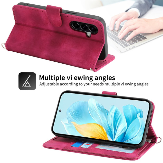 Housse Samsung Galaxy A37 Fleurs Portefeuille Dragonne ALBA