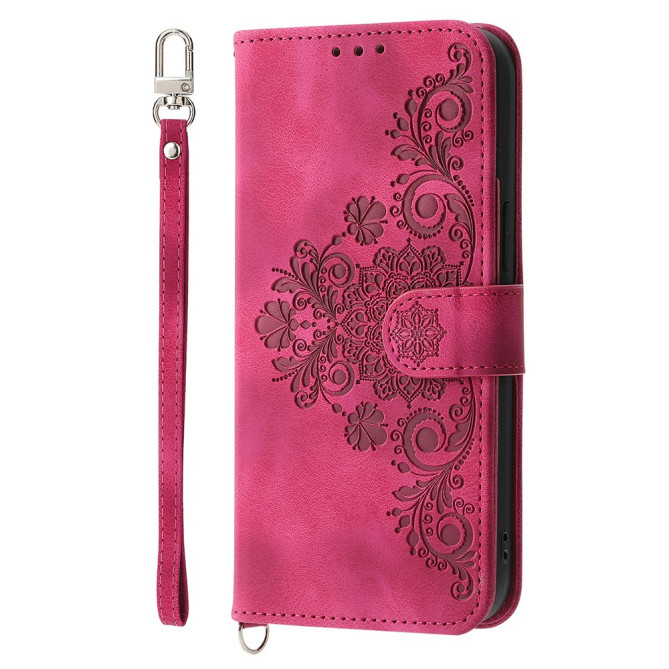 Housse Samsung Galaxy A37 Fleurs Portefeuille Dragonne ALBA