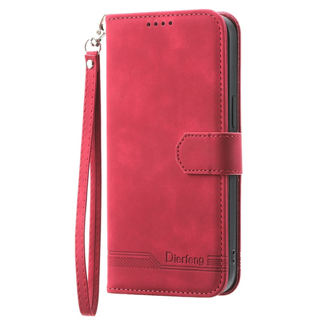 Housse Samsung Galaxy A37 DIERFENG DF-03 Portefeuille avec Dragonne