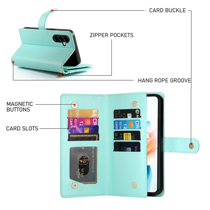 Housse Samsung Galaxy A37 Portefeuille Fermeture Éclair ALBA