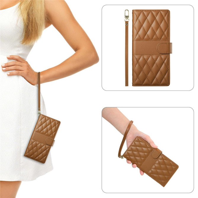 Housse Samsung Galaxy A37 Losange Portefeuille Support Dragonne ALBA