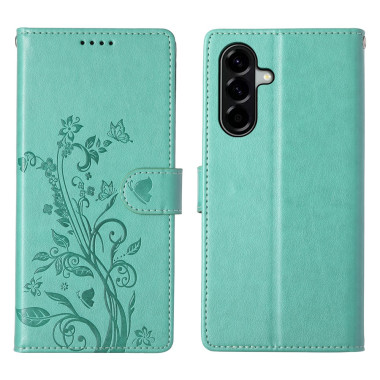 Housse Samsung Galaxy A37 Papillon Floral Portefeuille Dragonne ALBA