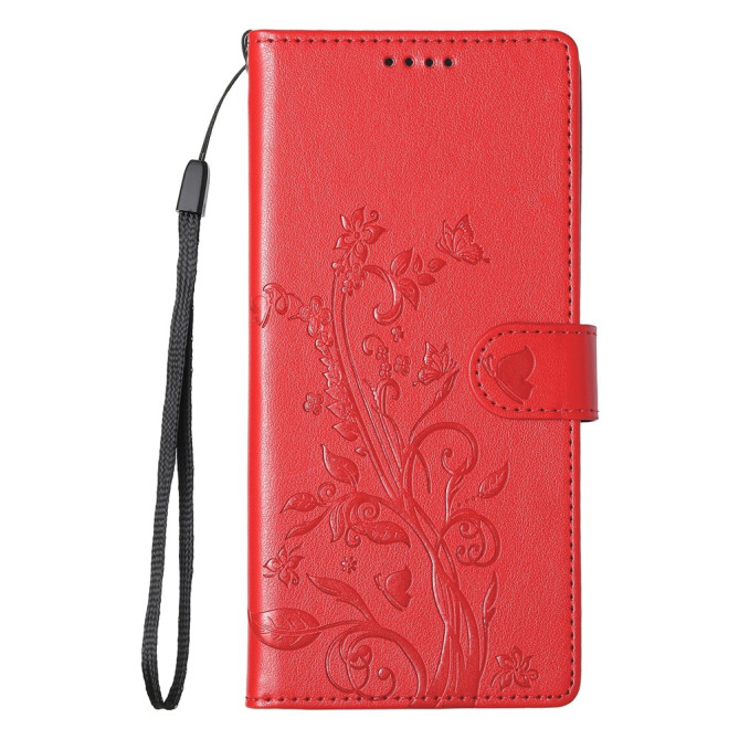 Housse Samsung Galaxy A37 Papillon Floral Portefeuille Dragonne ALBA