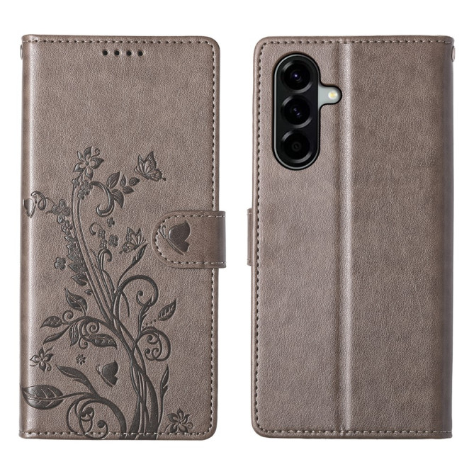 Housse Samsung Galaxy A37 Papillon Floral Portefeuille Dragonne ALBA