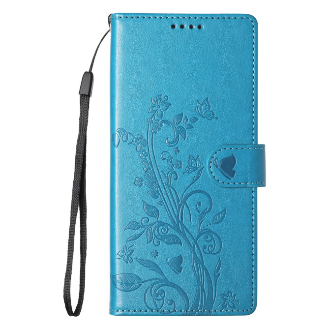 Housse Samsung Galaxy A37 Papillon Floral Portefeuille Dragonne ALBA