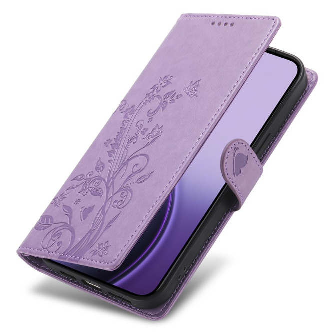 Housse Samsung Galaxy A37 Papillon Floral Portefeuille Dragonne ALBA