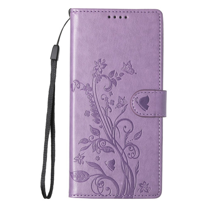 Housse Samsung Galaxy A37 Papillon Floral Portefeuille Dragonne ALBA
