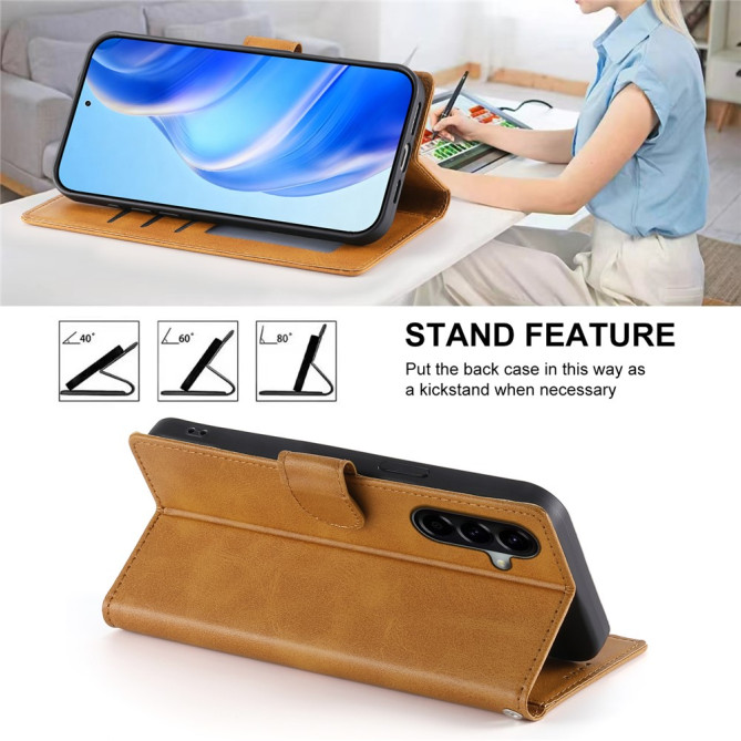 Housse Samsung Galaxy A37 Portefeuille Support Veau ALBA