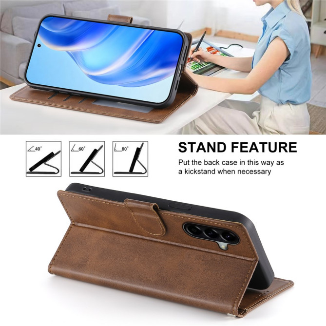 Housse Samsung Galaxy A37 Portefeuille Support Veau ALBA