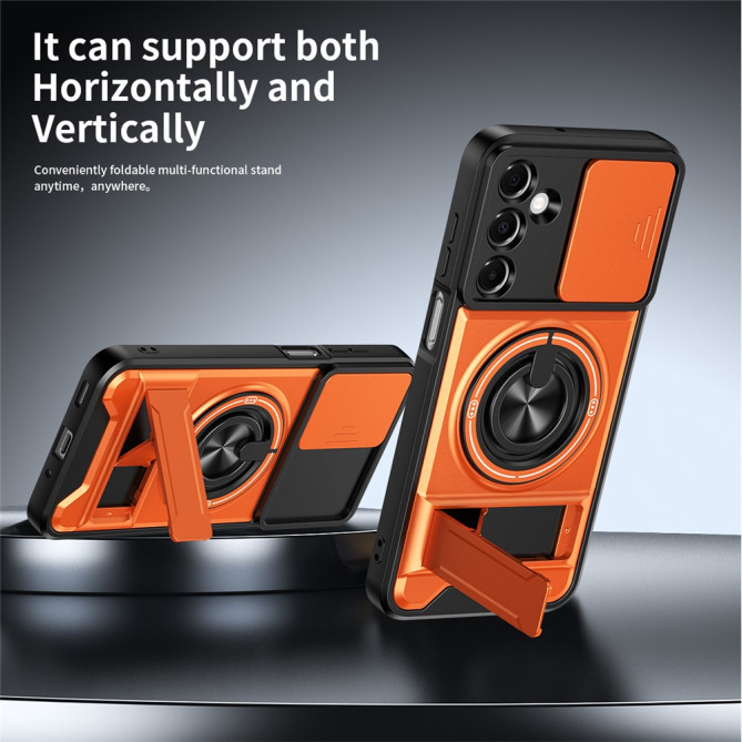 Coque Samsung Galaxy A37 TPU + PC Cache Caméra Anneau Support